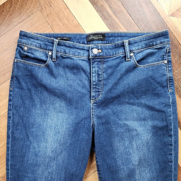 Talbots Flawless Five-Pocket "Crop" Jeans Size 14 Petite - Picture 3 of 16